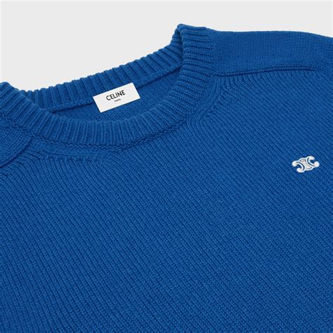 celine crew neck sweater|TRIOMPHE CREW NECK SWEATER IN WOOL .